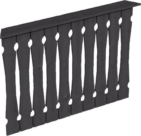 SKANHOLZ Brüstung, B x H: 78,5 x 96 cm, Holz, Farbe: schiefergrau
