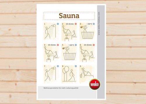 Thumbnail - WEKA Sauna-Baderegeltafel, 0,2 cm, weiß - weiss