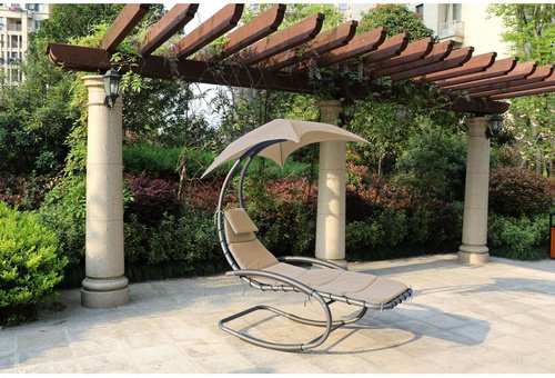 GARDEN PLEASURE Schaukelliege »Keros«, Stahl, inkl. Auflage - grau