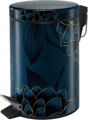 Sanilo Kosmetikeimer »Dahlien«, 3,0L, Blau, Rund