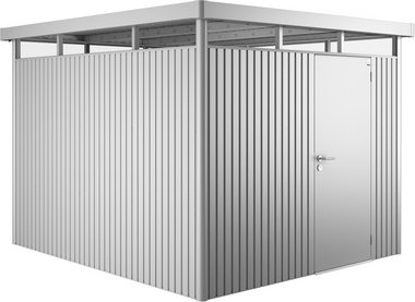 Thumbnail - BIOHORT Gerätehaus »HighLine«, Stahl, BxHxT: 275 x 222 x 315 cm (Außenmaße inkl. Dachüberstand) - silberfarben