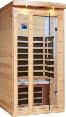 Thumbnail - Canadian Spa Sauna »Chilliwack«, Infrarotkabine, 102 x 97 x 191 cm, 1 Person, mit Soundsystem - braun