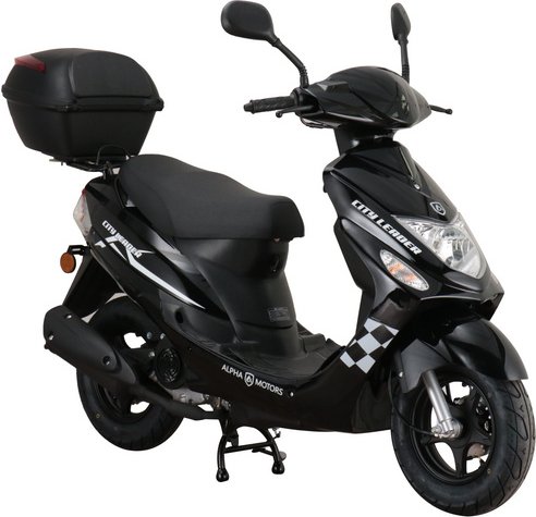 ALPHA MOTORS Mofa »CityLeader«, 50 cm³, Verbrauch: ca. 2,8 l/100 km - schwarz