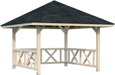 PALMAKO Pavillon »Bianca Set 101«, BxHxT: 300 x 319 x 300 cm, naturbelassen - braun