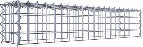 Thumbnail - Gabiona Gabione, silbergrau, Maschenweite 5 cm x 5 cm, Spirale - silberfarben