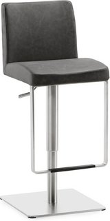 Mayer Sitzmöbel Barhocker »1260EL«, Breite: 40 cm, höhenverstellbar, Kunstleder, grau