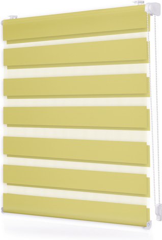 Thumbnail - Lichtblick Duo-Rollo, Klemmfix, B x L: 80 x 150 cm, Polyester, gelb