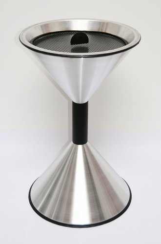 SZAGATO Aschenbecher, BxHxL: 40 x 70 x 40 cm, für: innen & außen - silberfarben