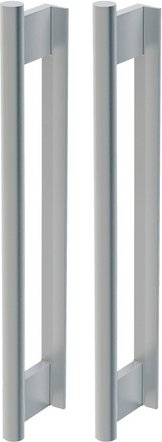 NOVADOORS Griffstangenpaar, (BxLxH):17,2 x 37,5 x 35 cm, aluminium - silberfarben