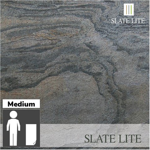 SlateLite Schieferfurnier »Verde Gris«, bunt, Leicht-Schiefer - grau