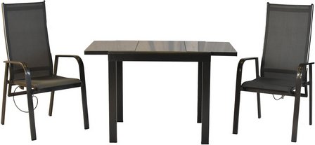 Thumbnail - MERXX Balkonset »Alassio«, 3 tlg., 2 Sitzplätze, Aluminium - grau