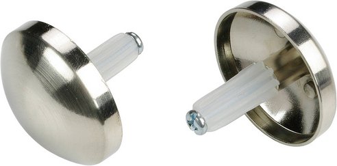 LIEDECO Endstück »Scheibe«, edelstahlfarben, Kunststoff - silberfarben