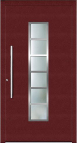 KNOCK Aluminium-Haustür »Terra Nova«, purpur - rot