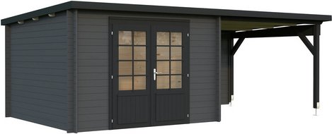 Thumbnail - PALMAKO Gartenhaus »Ella«, Aufstellmaße BxTxH: 614 x 340 x 214 cm, lackiert, Holz - grau