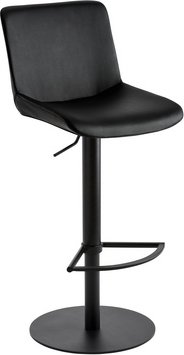 Mayer Sitzmöbel Barhocker »1387«, Breite: 41 cm, höhenverstellbar, Leder, schwarz