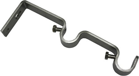 GARDINIA Gardinenstangen-Träger »Memphis«, 2 Stück, Metall - silberfarben