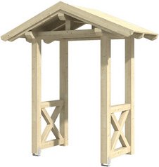 SKANHOLZ Vordach »Siegen 4«, 247 x 116 cm (BxT), nordische Fichte, natur - beige