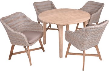 GARDEN PLEASURE Gartenmöbelset »ARVADA«, 4 Sitzplätze, max. Belastung: 110 kg - braun