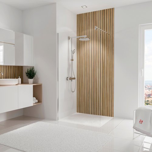 SCHULTE Duschrückwand »DecoDesign«, Höhe: 255 cm, Aluminium-Verbundplatte - braun