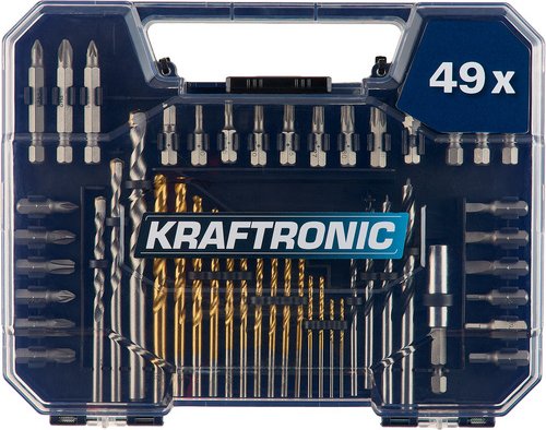 KRAFTRONIC Werkzeug-Zubehör-Set, 49-teilig - blau