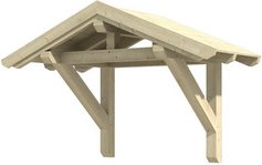 SKANHOLZ Vordach »Siegen 1«, 247 x 116 cm (BxT), nordische Fichte, natur - beige