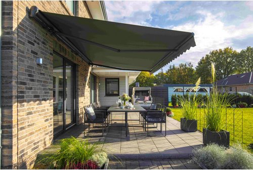 CASAYA Halbkassettenmarkise, BxL: 350 x 250 cm, grau-anthrazit