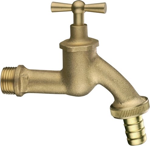 WELLWATER Auslaufventil, 1", Messing - goldfarben