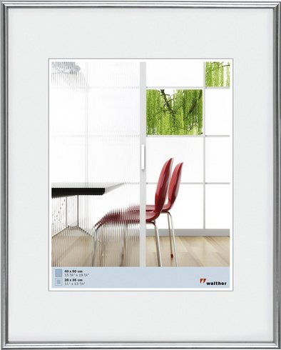 Walther Design Bilderrahmen »GALERIA«, BxL: 41,1 x 61,1 cm, silberfarben, Kunststoff