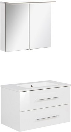 FACKELMANN Waschplatz-Set »B.PERFEKT«, 80cm SPS Weiß - weiss