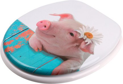 Sanilo WC-Sitz, BxL: 37,7 x 47 cm, Schwein - rosa