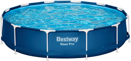 BESTWAY Pool, ohne Pumpe Ø 366 x 76 cm, dunkelblau, rund