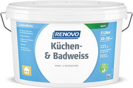 Thumbnail - RENOVO Feuchtraumfarbe »Küchen- und Badweiss«, matt