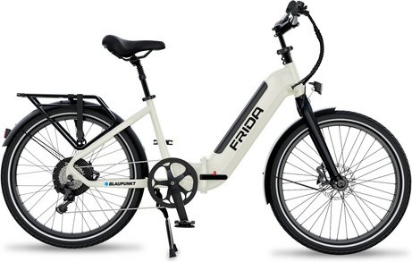 BLAUPUNKT E-Faltrad »Fridel«, max. 25 km/h, 24", 8 Gänge, mit Gelsattel - grau