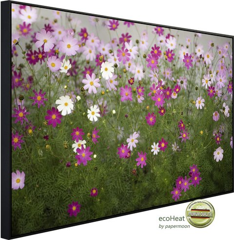 Thumbnail - papermoon Infrarotheizung »EcoHeat - Kosmosblumen«, Matt-Effekt - bunt
