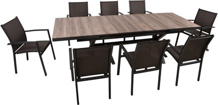 Thumbnail - GARDEN PLEASURE Gartenmöbelset »RANA«, 8 Sitzplätze, max. Belastung: 110 kg - grau