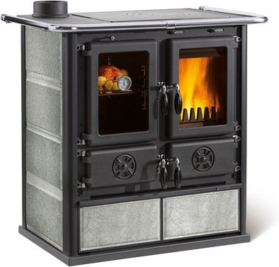 La Nordica-Extraflame® Holzherd »Rosetta Sinistra«, panna/beige, Stahl, 7,9 kW - grau