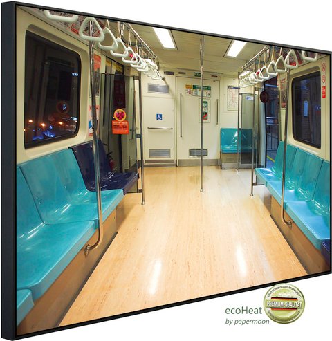 papermoon Infrarotheizung »EcoHeat - Leere U-Bahn«, Matt-Effekt - bunt