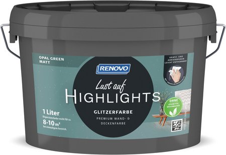 RENOVO Innenfarbe, »Lust auf HIGHLIGHTS«, Opal Green, matt, 1 l - gruen