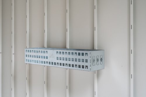 BIOHORT Aufbewahrungskorb, BxHxT: 72 x 11 x 16 cm, für Gerätehäuser und Geräteschrank, 2 Stück, grau