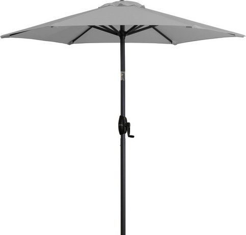 derby® Sonnenschirm »Expert«, ØxH: 182 x 187cm, abknickbar, Sonnenschutzfaktor: 50+ - grau
