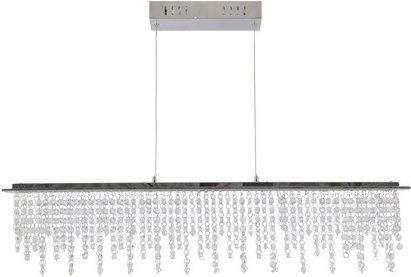 NÄVE LED-Pendelleuchte »DIAMONDS«, BxHxL: 12 x 5 x 120 cm, Metall/Glas - silberfarben