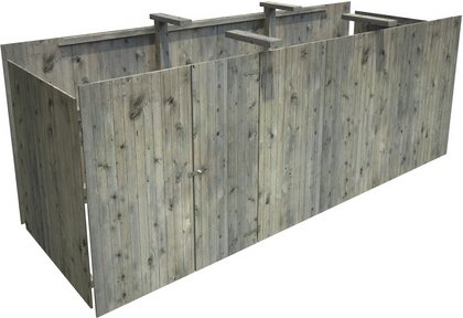 PALMAKO Geräteraum, Fichtenholz, grau