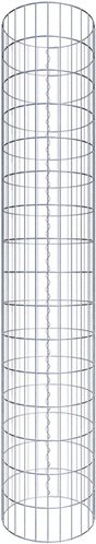 Gabiona Gabionensäule, silbergrau, Maschenweite 5 cm x 10 cm - silberfarben