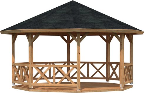 PALMAKO Pavillon »Betty 2«, Spitzdach, achteckig, BxHxT: 551 x 346 x 551 cm - braun