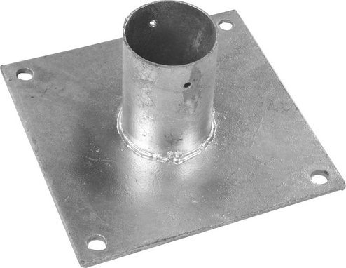 FLORAWORLD Bodenplatte, Stahl, BxHxT: 20 x 15 x 20 cm - silberfarben