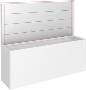 BIOHORT Sichtschutzelement »DaVinci«, ohne Acrylglas, Metall, HxL: 91 x 201 cm - grau