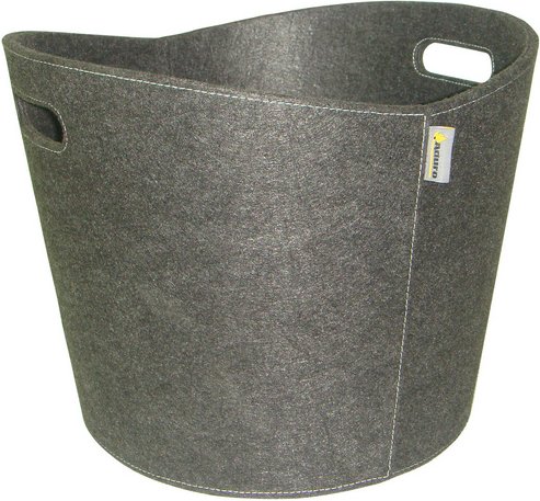 ADURO Holzkorb »Proline«, Ø: 39cm, grau, Filz