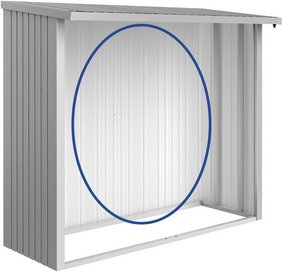 BIOHORT Rückwand »Woodstock«, Gr. 230, silber-metallic - grau