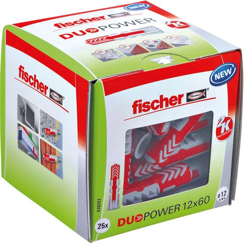 FISCHER Dübel »DUOPOWER«, 60 mm, Kunststoff - grau