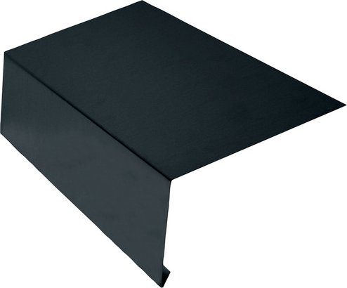 SAREI Dachrinneneinhang, BxL: 150 x 2000 mm, Aluminium, anthrazit, ohne Wasserfalz - schwarz